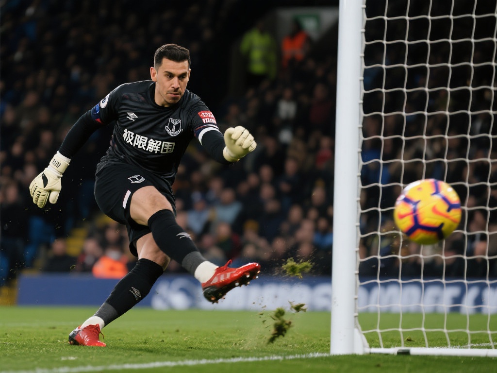 罗梅罗在某场比赛中因一脚未能清理干净的传